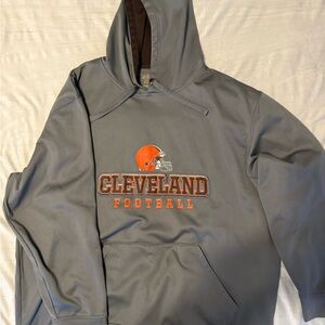Cleveland Browns Football Gray Hoodie